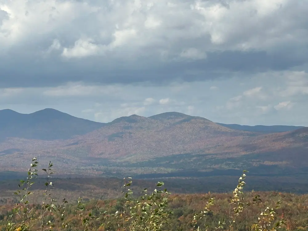 A North Country mountain overlook during fall foliage
