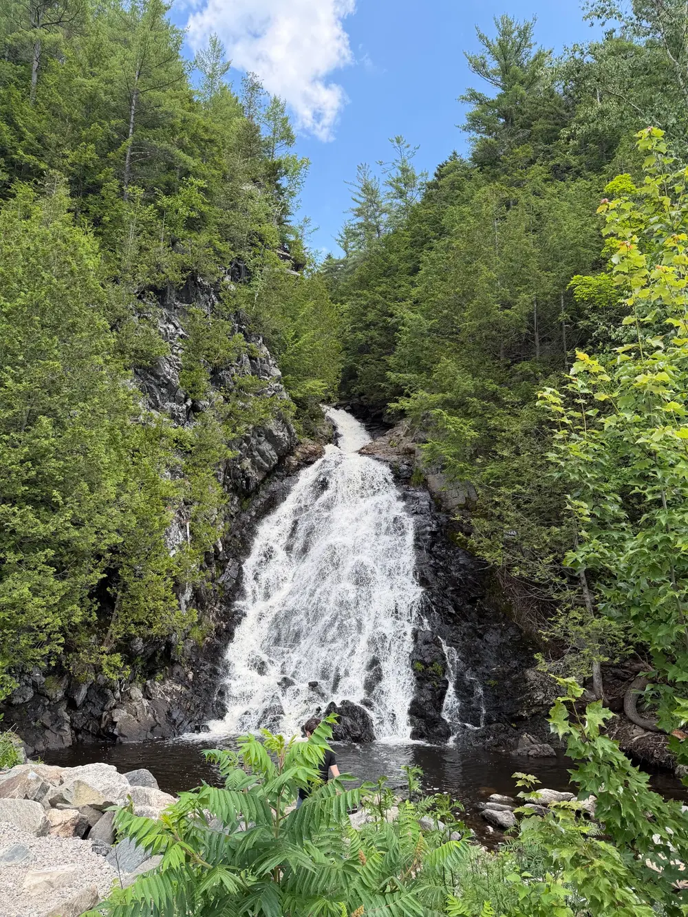 A waterfall stop in New Hampshire's North Country